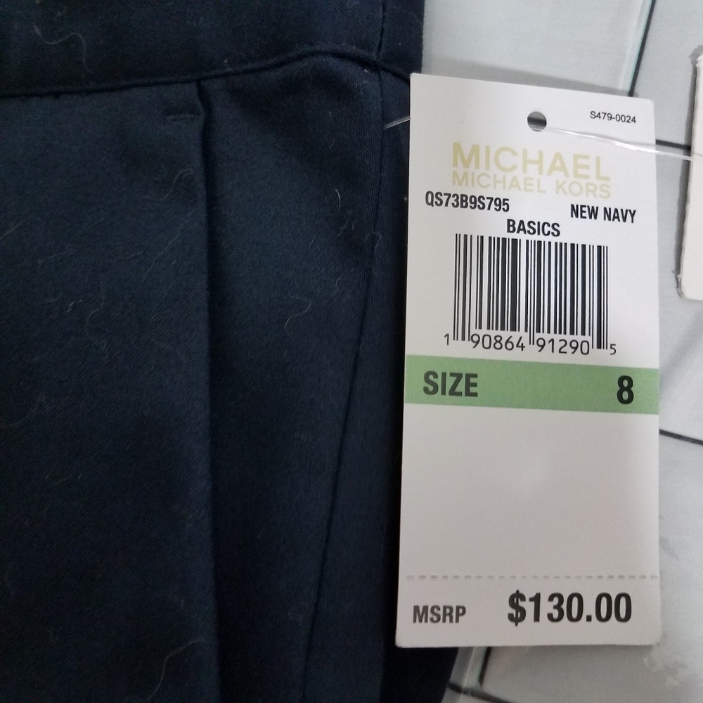 Michael by Michael Kors Navy Pants Size 8 NWT - Picture 6 of 12